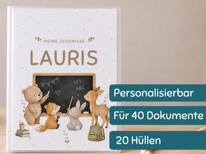 Personalisierte Zeugnismappe "Waldschule"