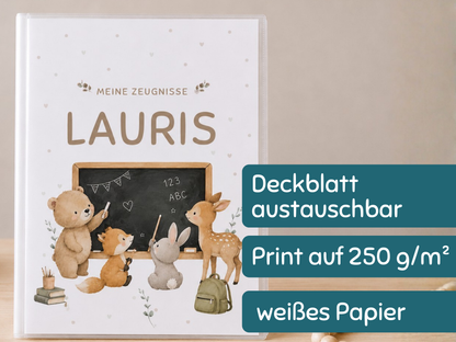 Personalisierte Zeugnismappe "Waldschule"