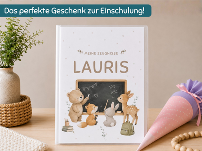 Personalisierte Zeugnismappe "Waldschule"