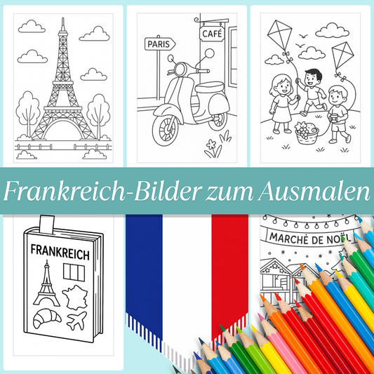 Frankreich Ausmalbilder für Kinder (PDF Download)