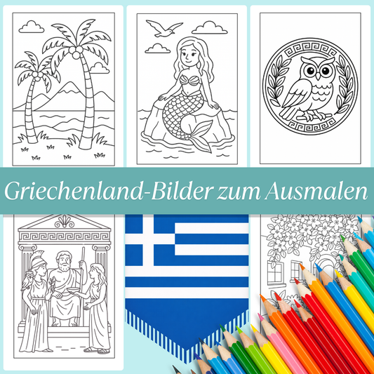 Griechenland Ausmalbilder für Kinder (PDF Download)