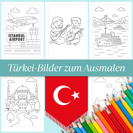 Türkei Ausmalbilder für Kinder (PDF Download)